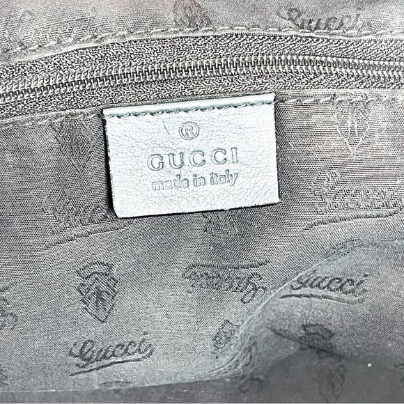 🍋 Gucci Blue Guccissima Leather Medium Sukey Satchel Bag - Picture 9 of 9